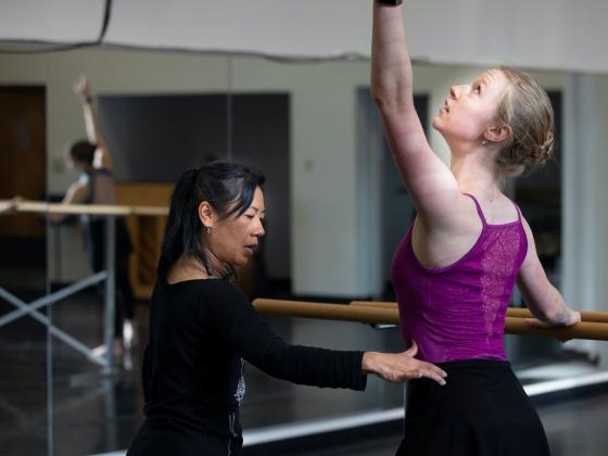 Gaines Alum in Ballet Class