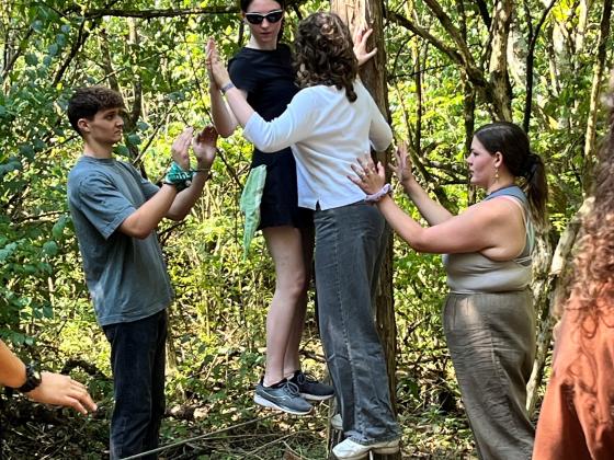 Gaines Fellows at the Low Ropes Challenge Course 2023